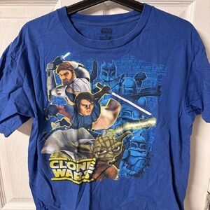Star Wars The Clone Wars Blue Graphic T-Shirt